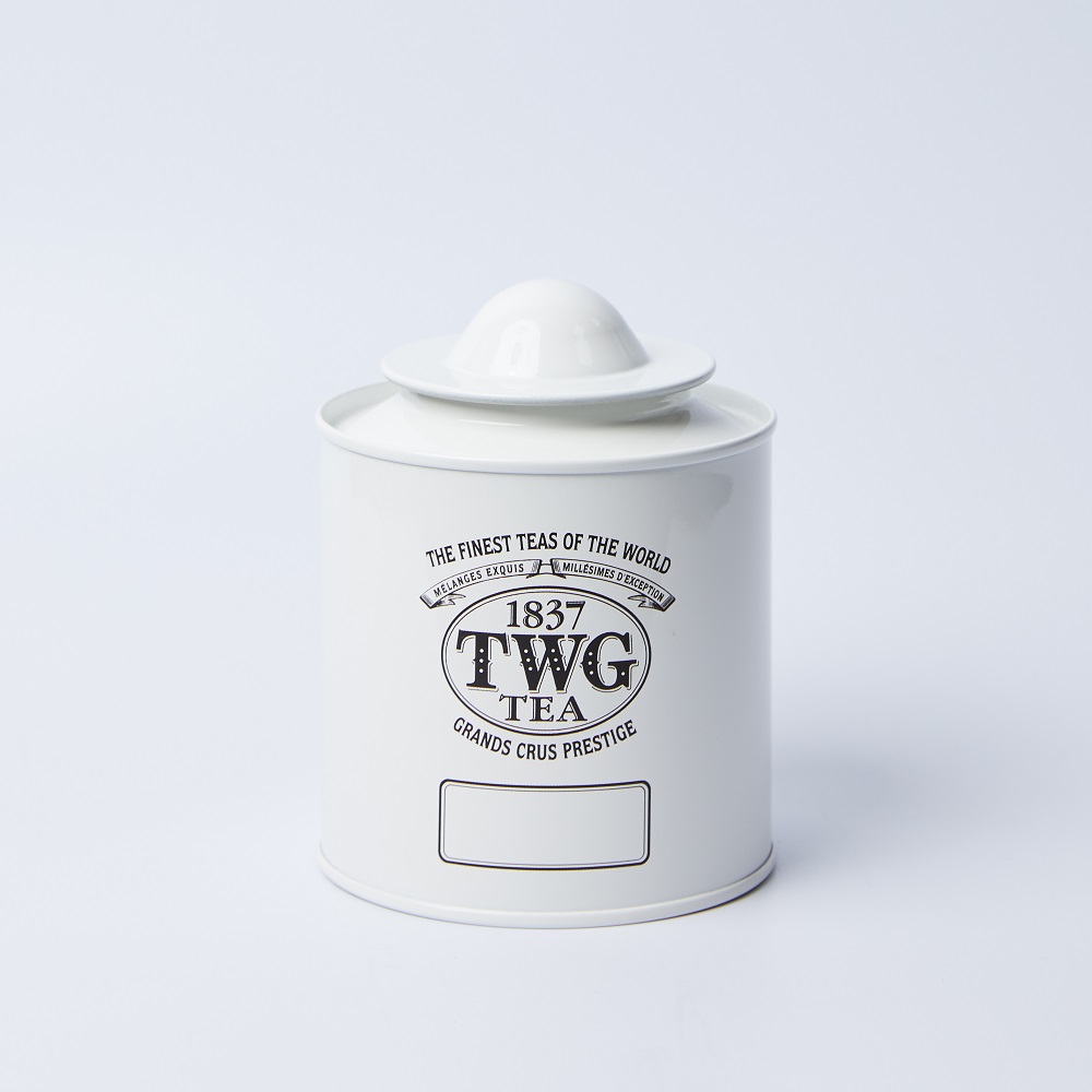 Saturn Tea Tin in White (100g) A86110W1837